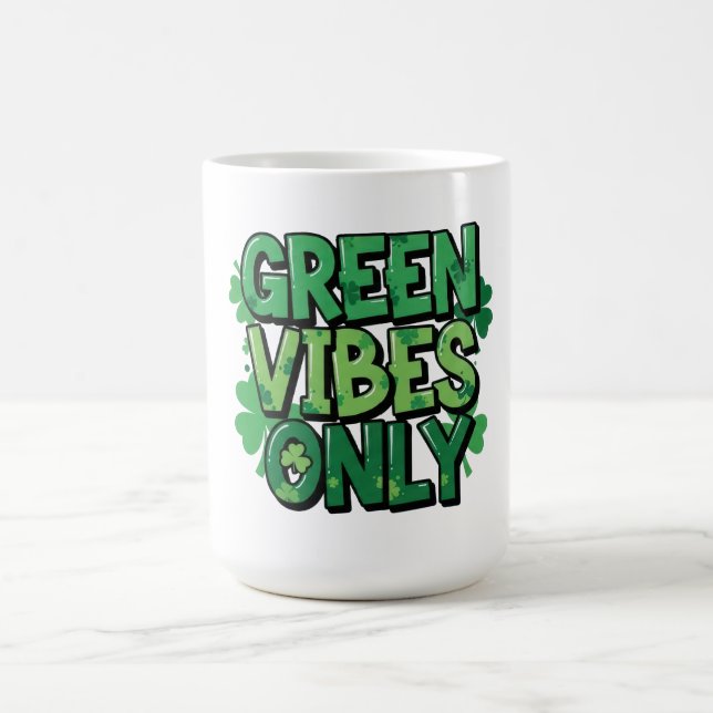 Taza De Café El Green Vibes Only St. Patrick's Day (Centro)