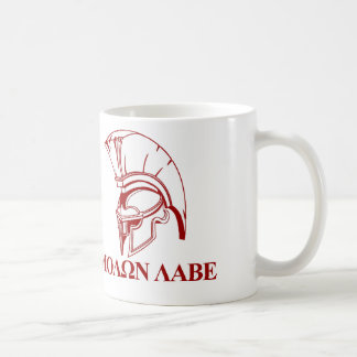 Taza De Café El Griego espartano viene tomarle Molon Labe