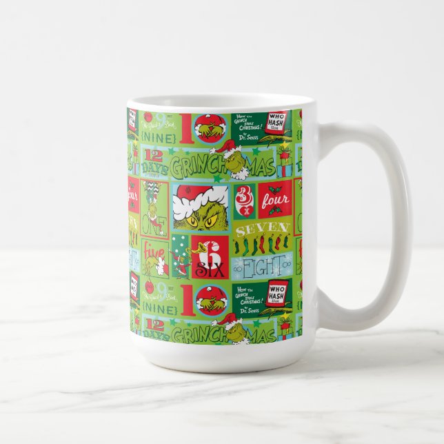 Taza De Café El Grinch | 12 Días de Patrón de Grinchmas (Derecha)