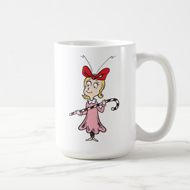 Taza De Café El Grinch | Cindy-Lou Who - Holding Candy Cane (Derecha)