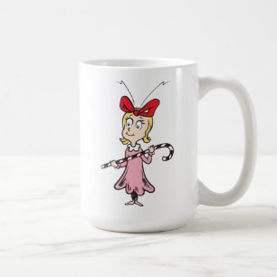 Taza De Café El Grinch   Cindy-Lou Who - Sosteniendo Bastón de 
