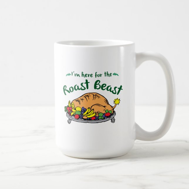 Taza De Café El Grinch | Estoy aquí por la bestia asada (Derecha)