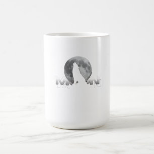 Taza De Café el grito del lobo bajo la luna llena