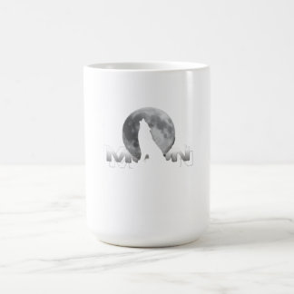 Taza De Café el grito del lobo bajo la luna llena