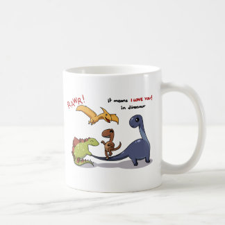 Taza De Café El grupo lindo de dinosaurios Rawr significa que