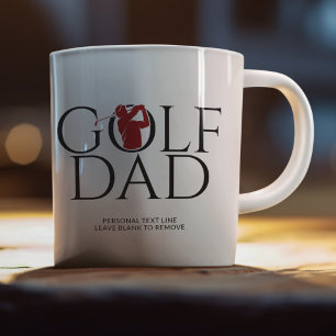 Taza De Café El Guay "GOLF DAD" rojo