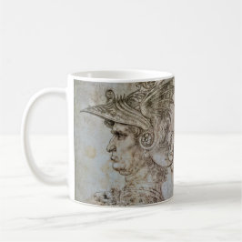 Taza De Café El guerrero con cascos de Leonardo