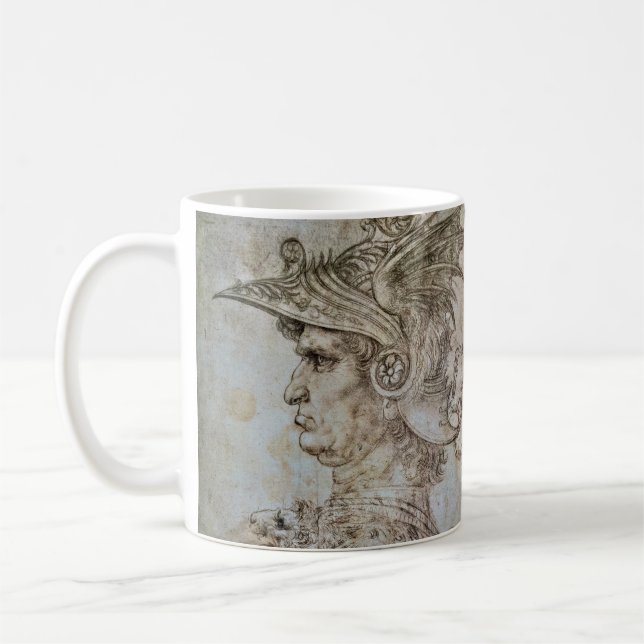Taza De Café El guerrero con cascos de Leonardo (Izquierda)