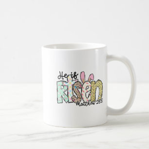 Taza De Café Él ha resucitado Cruz cristiana Jesús Conejo de Pa