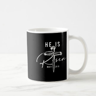 Taza De Café Él ha resucitado Cruz cristiana Jesús Versículo bí