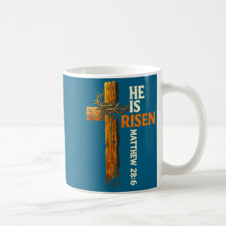 Taza De Café Él ha resucitado cruz jesus religioso fe cristiana