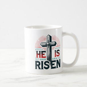 Taza De Café Él ha resucitado Jesús Día de Pascua cristiano