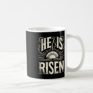 Taza De Café Él ha resucitado Jesús Dios Cristiano Sol Resurrec