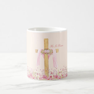 Taza De Café Él ha resucitado Pascua cristiana personalizada