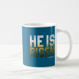 Taza De Café Él ha resucitado Pascua Jesús versículo bíblico cr