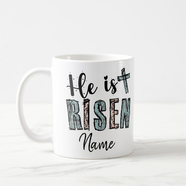 Taza de café Él ha resucitado Religioso (Izquierda)