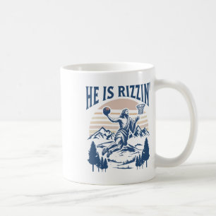 Taza De Café Él ha resucitado Rizzin' Pascua Jesús Fe cristiana