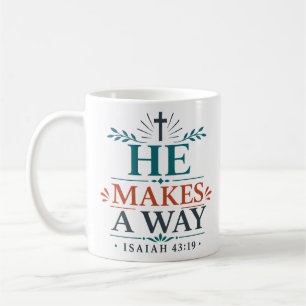 Taza De Café Él Hace Un Camino Inspiración Cita Cristiana