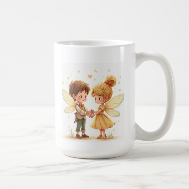 Taza De Café El hada de la luz Mugs (Derecha)