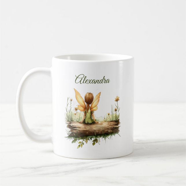 Taza De Café El hato solitario sentado en un tronco (Izquierda)