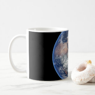 Taza De Café El Hemisferio Oriental Sobre El Planeta Tierra.