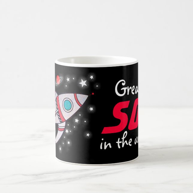 Taza De Café "El hijo más grande del universo" negro / rojo (Centro)