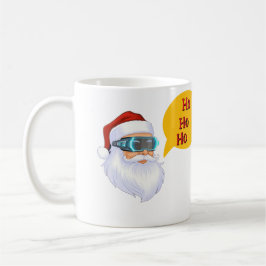 Taza De Café El HO HO HO Navideño de Santa