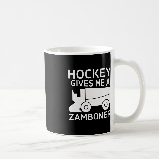 Taza De Café El hockey divertido me da un zamboner1 (Derecha)