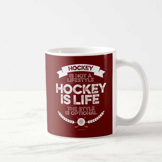 Taza De Café El Hockey No Es Un Estilo De Vida (Derecha)