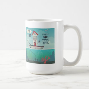 Taza De Café El hogar es adonde el ancla cae