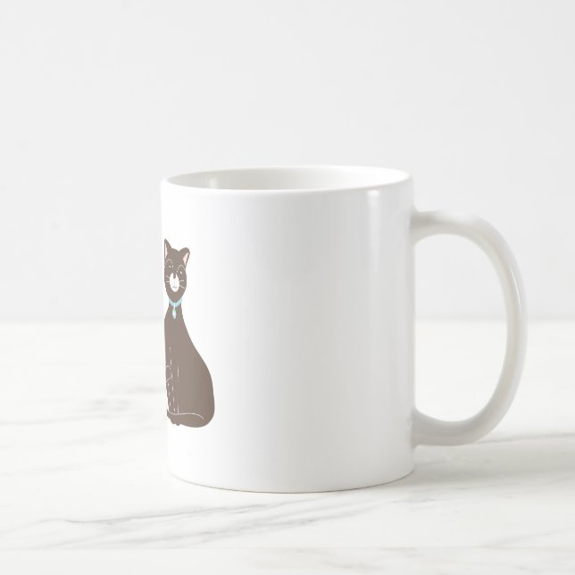 Taza De Café El hogar es donde está mi gato (Derecha)
