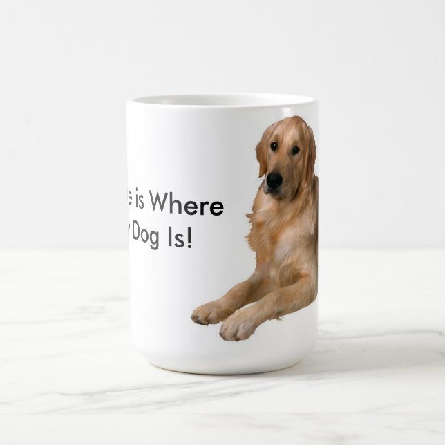 Taza De Café El hogar es donde está mi perro (Centro)