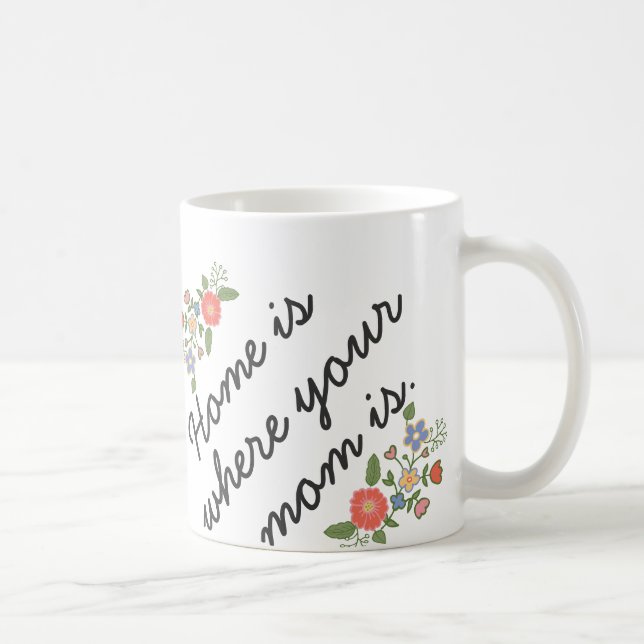 Taza De Café El hogar es donde está regalo su mamá del día de (Derecha)