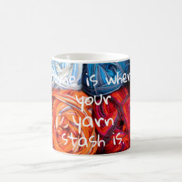 Taza De Café El hogar es donde está su escondite del hilado