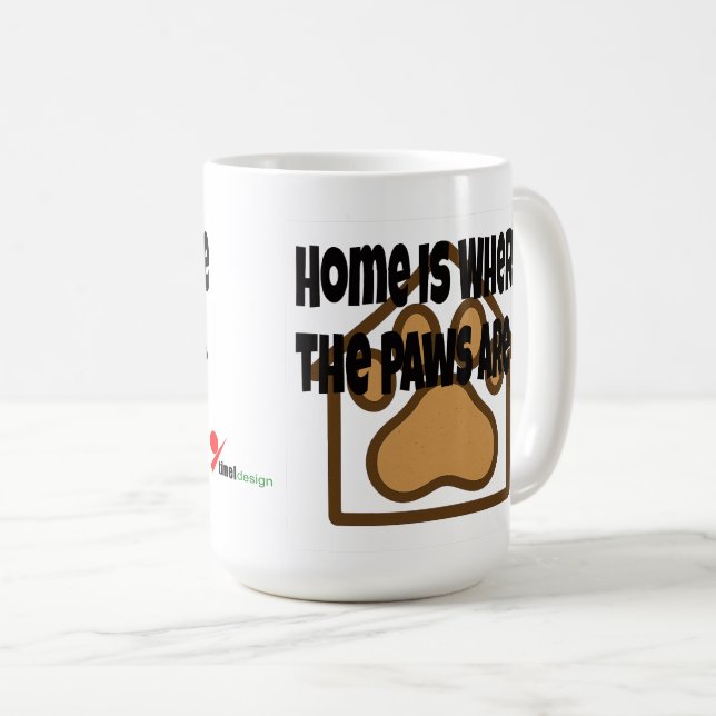 Taza De Café El hogar es donde están las hojas de ruta - Casa d (Anverso derecho)