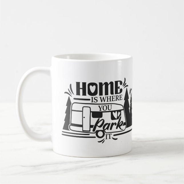 Taza De Café El Hogar Es Donde Lo Aparta (Izquierda)