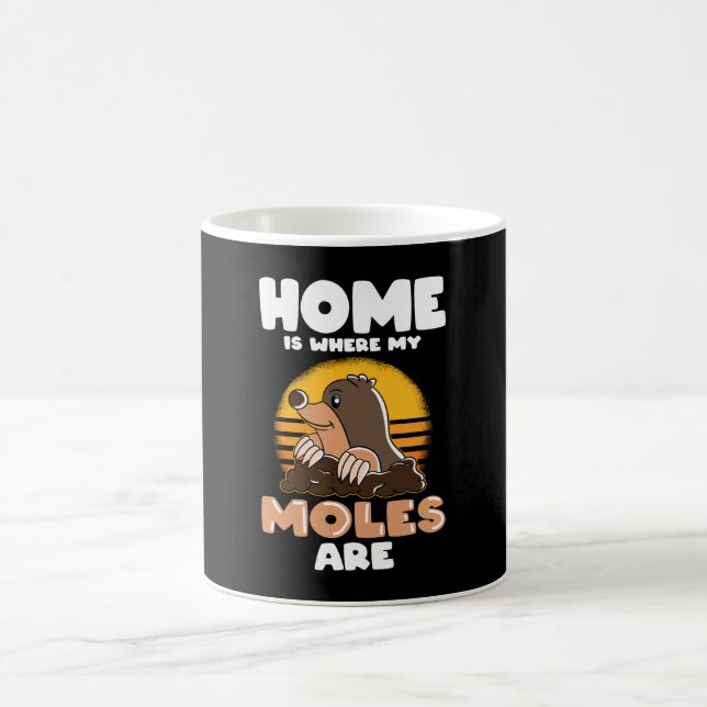 Taza De Café El hogar es donde mis moles son divertidos. (Centro)