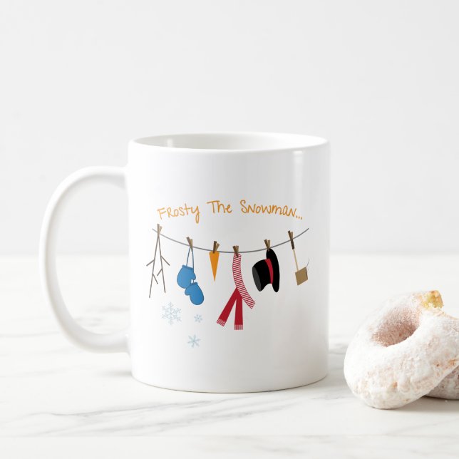 Taza De Café El Hombre De La Nieve Está Frío (Con donut)