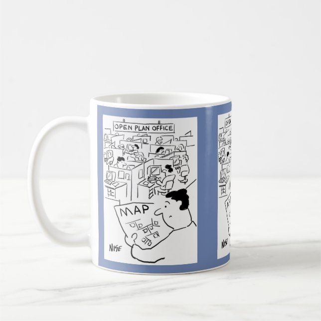 Taza De Café El hombre necesita un mapa para una oficina de pla (Izquierda)