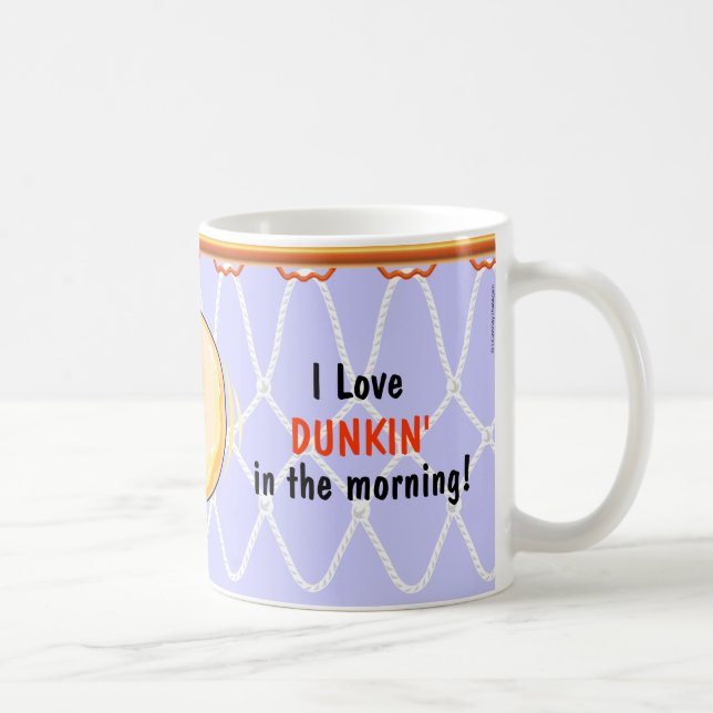 Taza De Café El Hoop de Baloncesto Net_Donut_I ama el Dunking (Derecha)