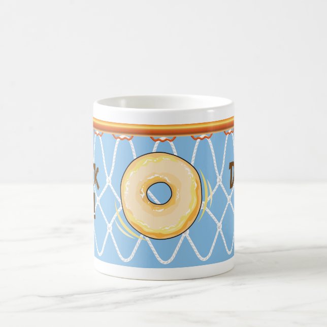 Taza De Café ¡El Hoop de Baloncesto Net_on blue_Donut Dunk It! (Centro)