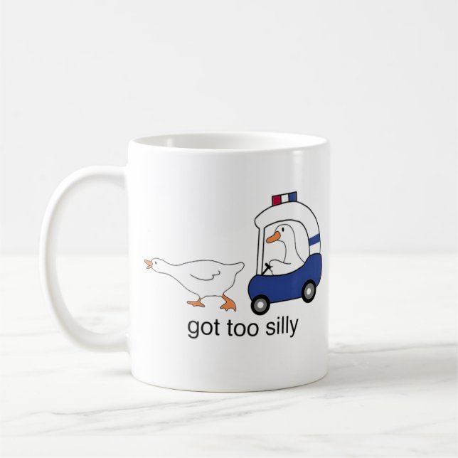 Taza De Café El Humor De La Policía De Goose Es Demasiado Diver (Izquierda)