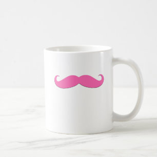 Taza De Café El humor rosado del bigote crea sus los propios