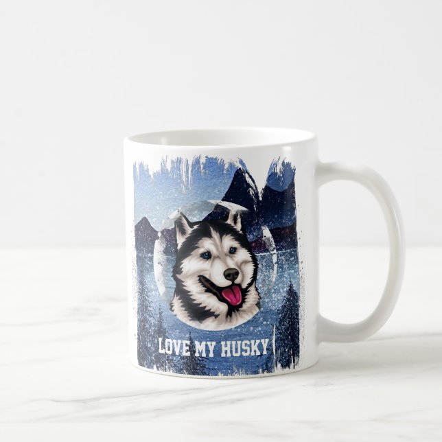 Taza De Café El Husky Café Siberiano Personalizado (Derecha)
