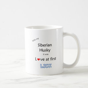 Taza De Café El Husky Siberiano Amor al Primer Lick