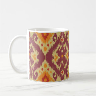Taza De Café El Ikat Chevron: Tradicional fondo