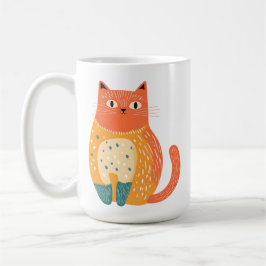Taza De Café El ilustracion representa un gatito lindo
