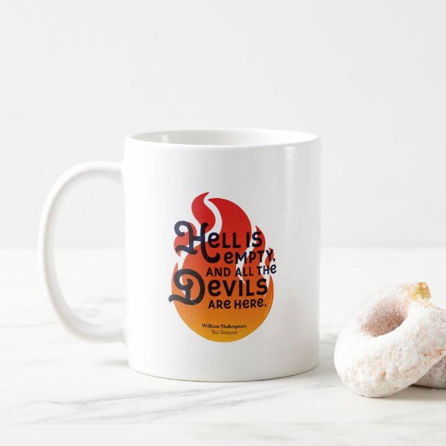 Taza De Café El infierno de William Shakespeare está vacío (Con donut)