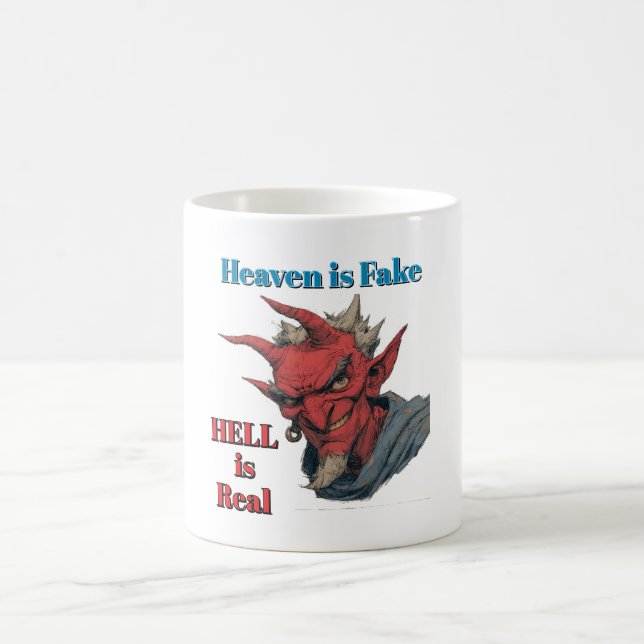 Taza de café El infierno es real (Centro)