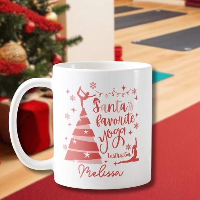 Taza De Café El instructor favorito de yoga de Santa Rosa Roja (Subido por el creador)